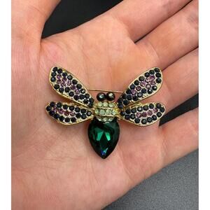 Vintage Multicolor Bee Brooch